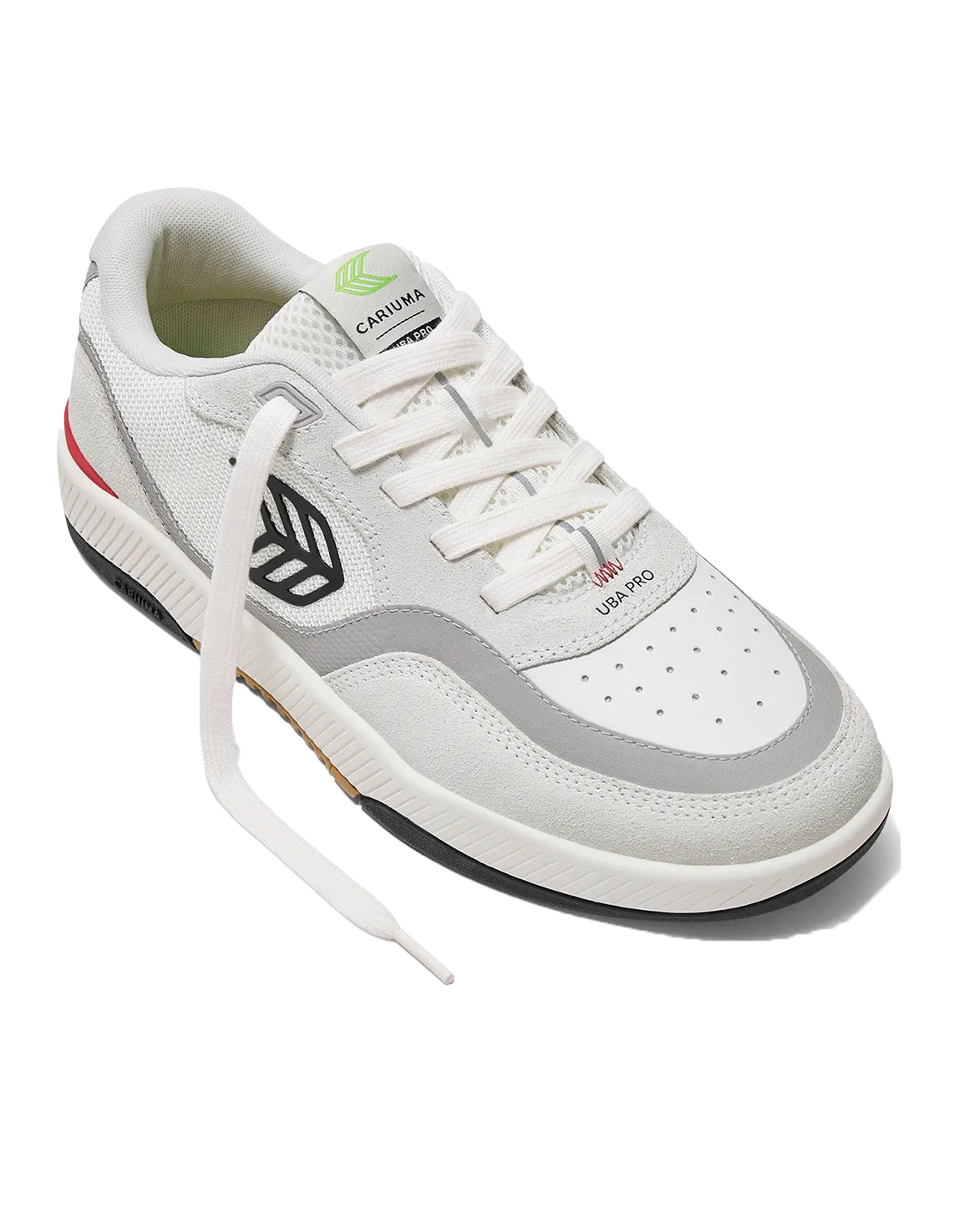 Uba Pro Shoes in Smoke White, Red & Black