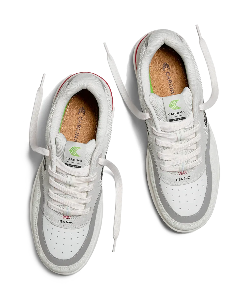 Uba Pro Shoes in Smoke White, Red & Black