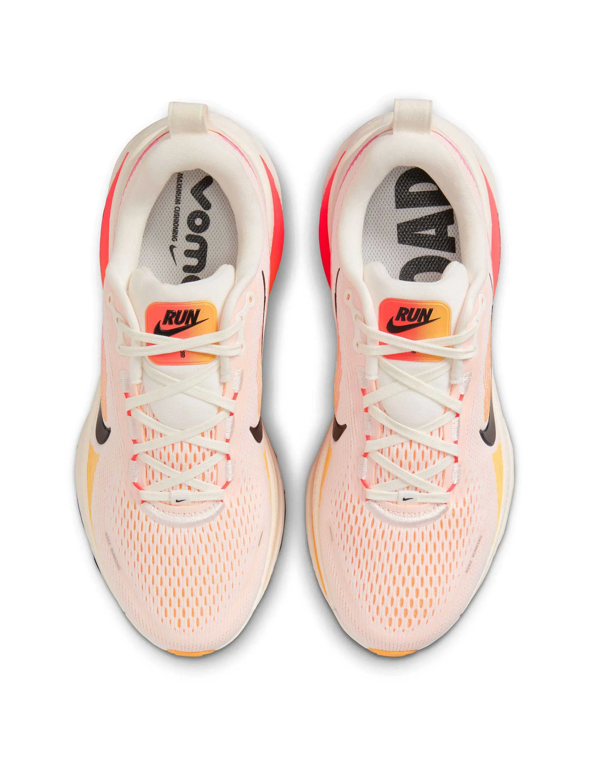 Vomero 18 Running Shoes - Sail/Bright Crimson/Laser Orange/Black