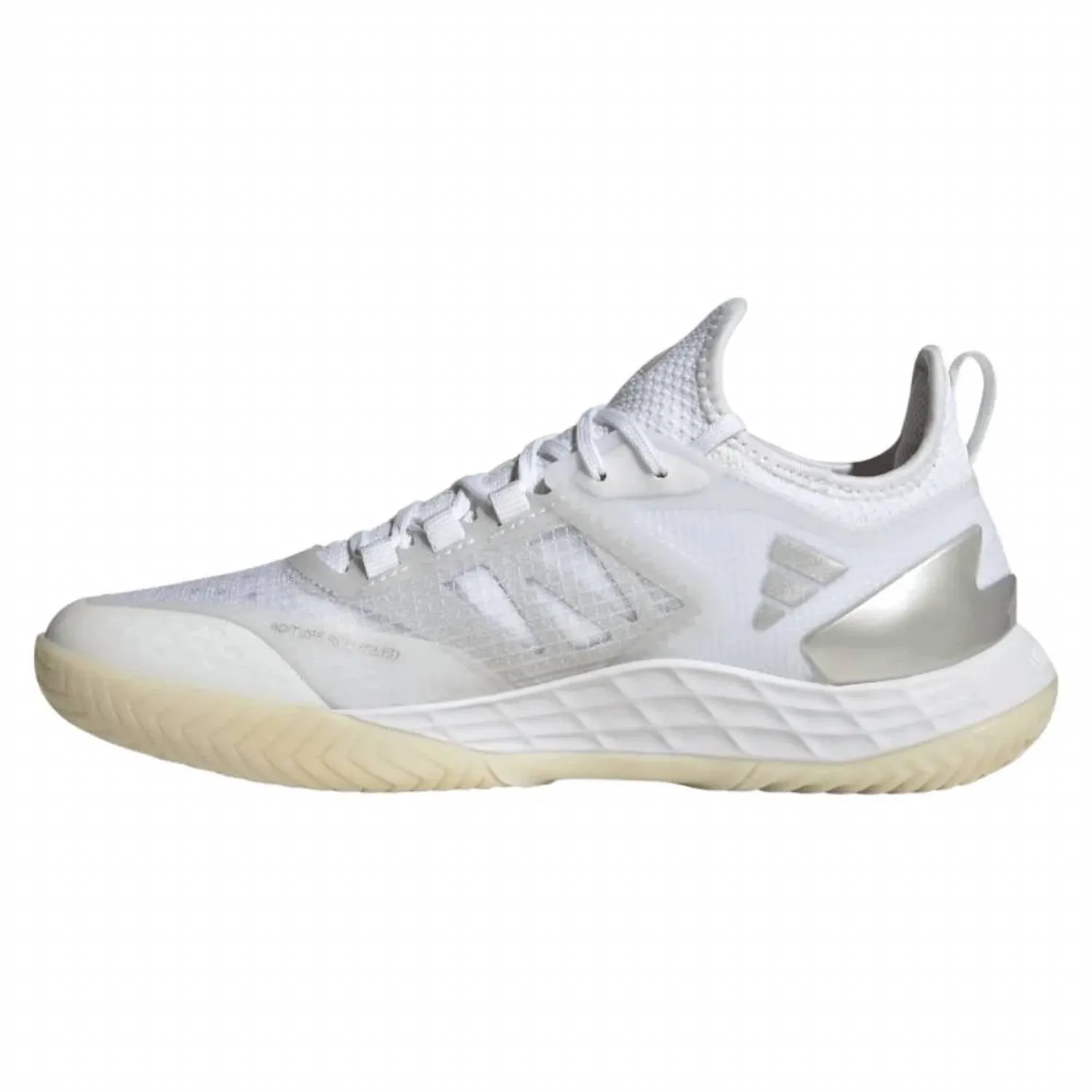 Women's Adizero Ubersonic 4 Tennis Shoes In White/silver
