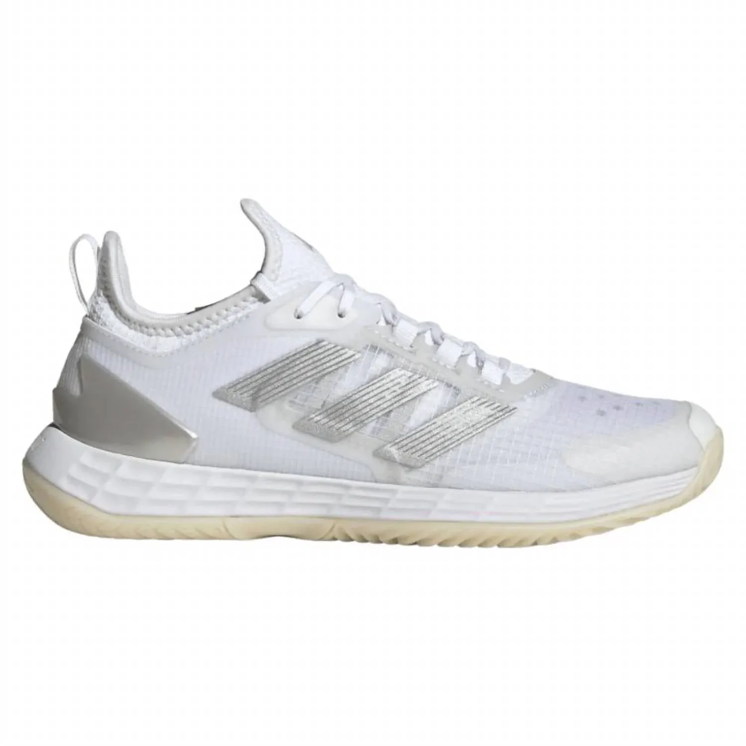 Women's Adizero Ubersonic 4 Tennis Shoes In White/silver