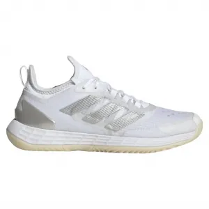 Women's Adizero Ubersonic 4 Tennis Shoes In White/silver