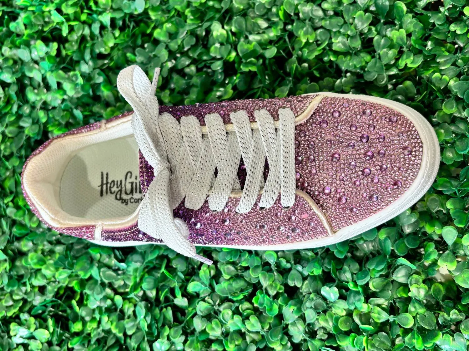 Women's Bedazzled Tennis Shoe In Purple Ombre