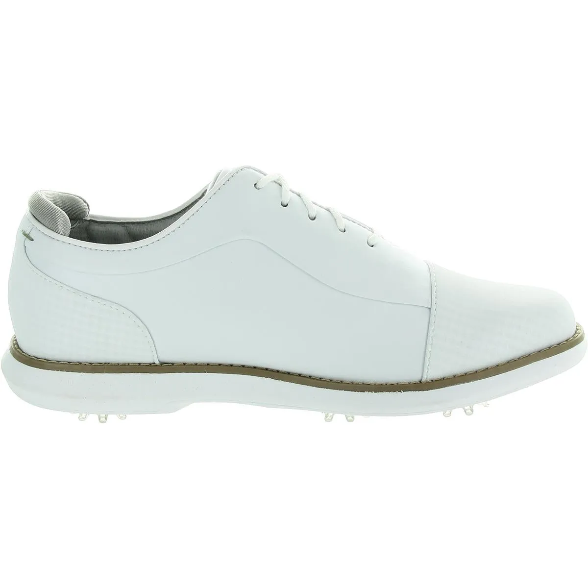Womens Lace-Up Faux Leather Golf Shoes