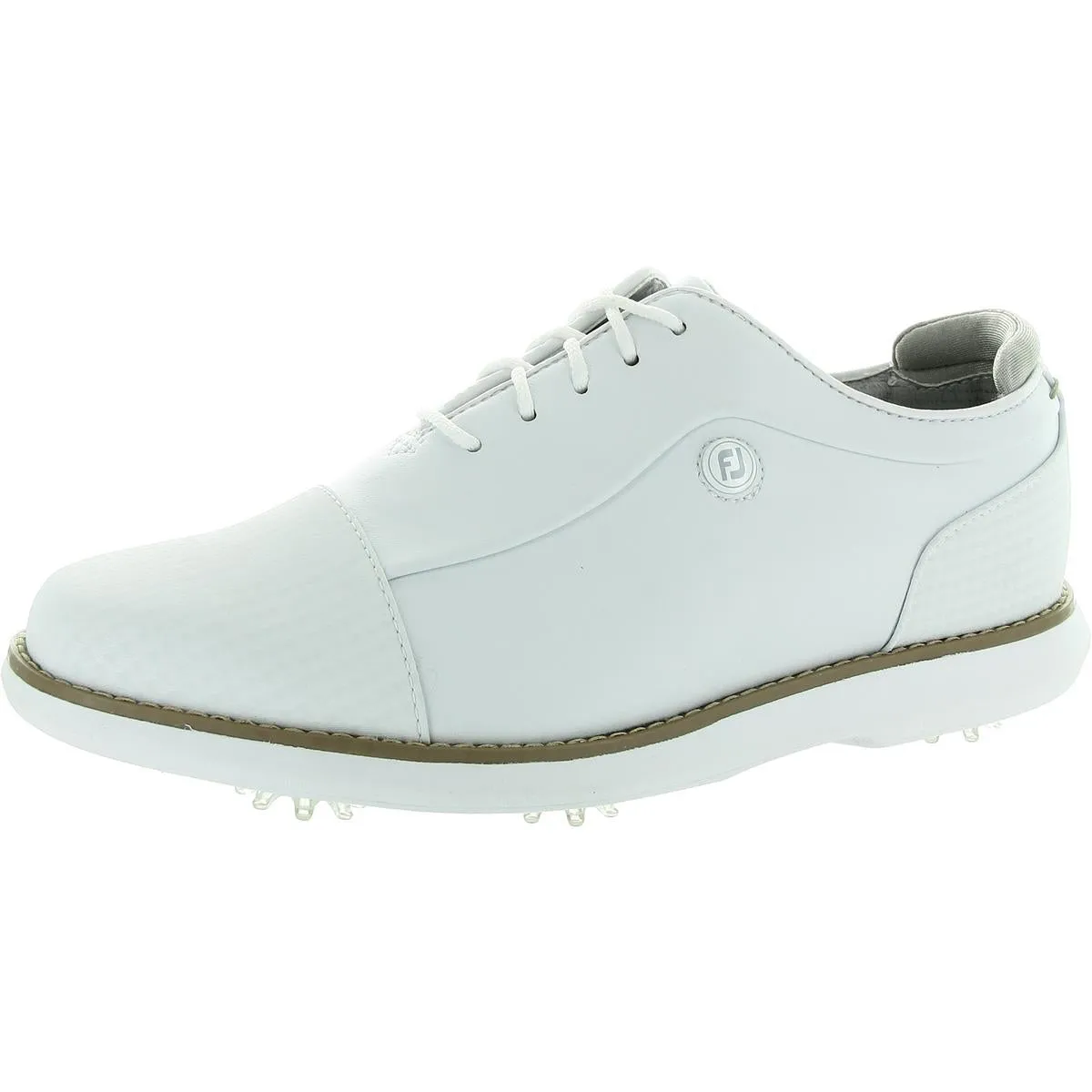 Womens Lace-Up Faux Leather Golf Shoes
