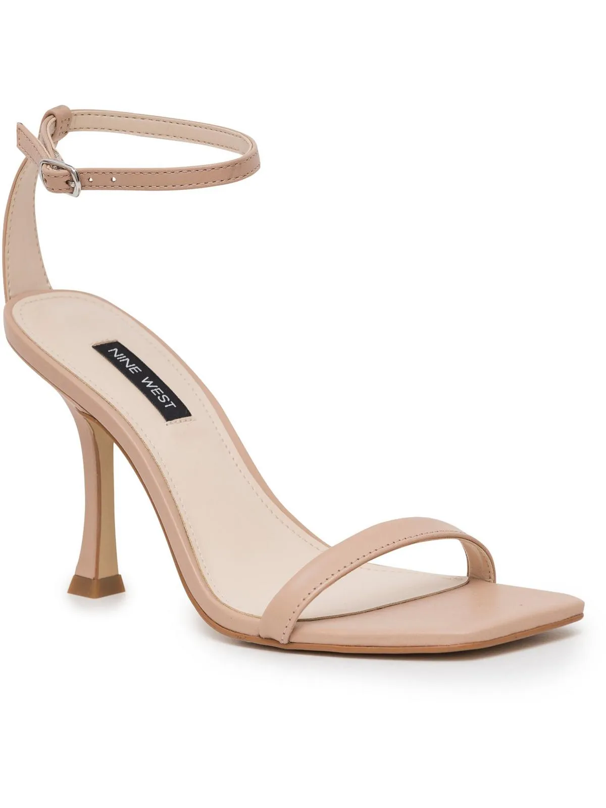 Womens Leather Open Toe Pumps