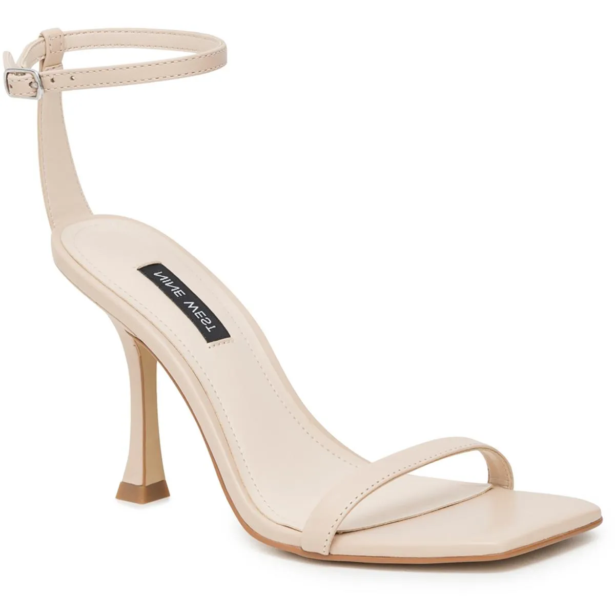 Womens Leather Open Toe Pumps