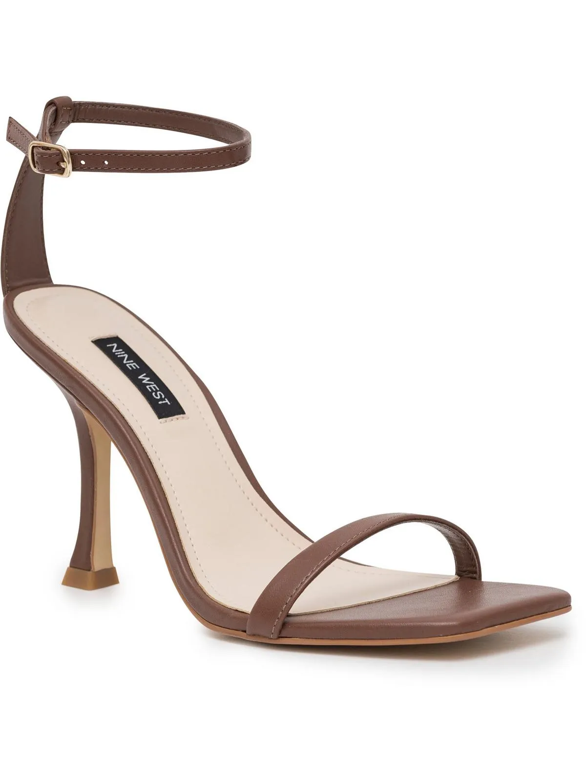 Womens Leather Open Toe Pumps