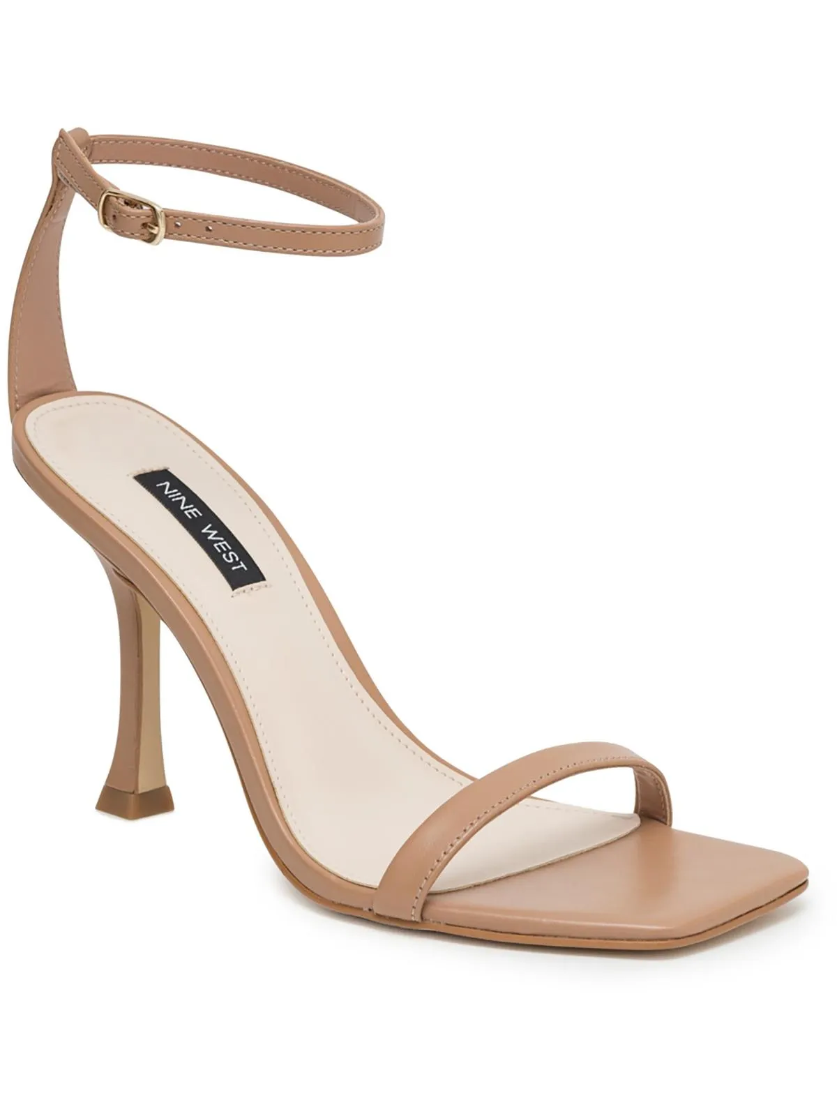 Womens Leather Open Toe Pumps